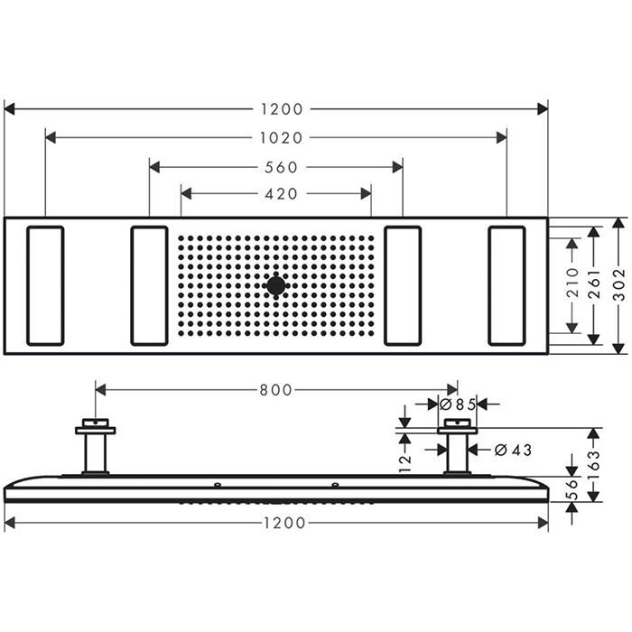 Верхний душ Axor Shower Heaven 10628000