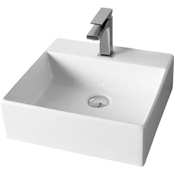 Раковина подвесная/накладная Artceram Quadro QUL002 01 00 bi 50х48