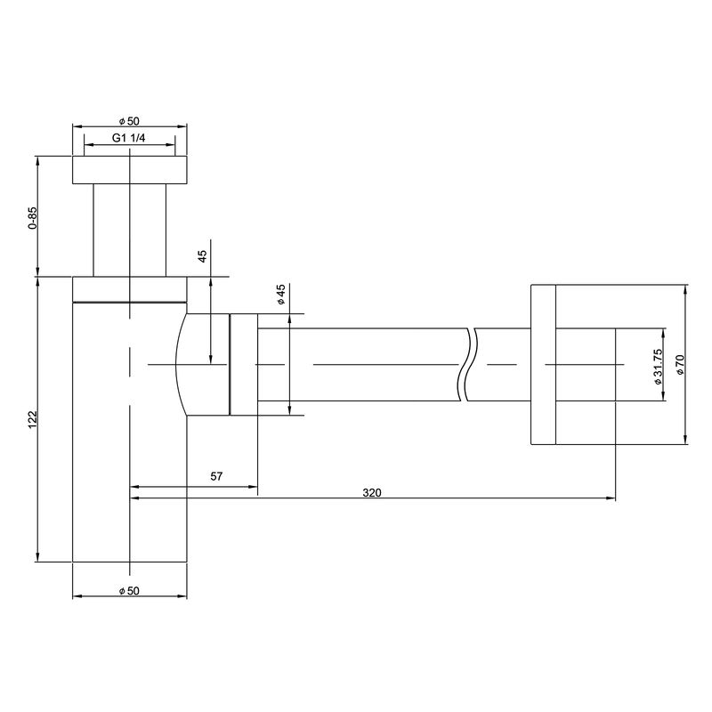 Сифон для раковины Timo 958/00L (хром)