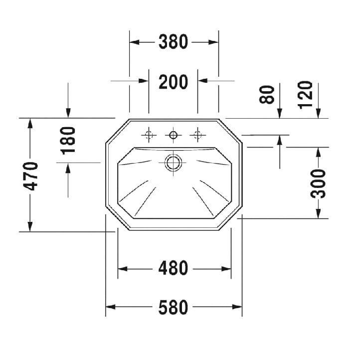 Раковина встраиваемая Duravit 1930 0476580000 58x47
