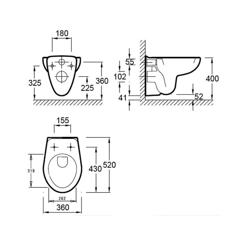 Унитаз подвесной Jacob Delafon Brive E4345G-00 52x36