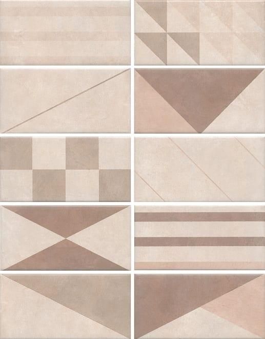 Настенная плитка Kerama Marazzi Александрия Свет. Микс 19034 9.9Х20