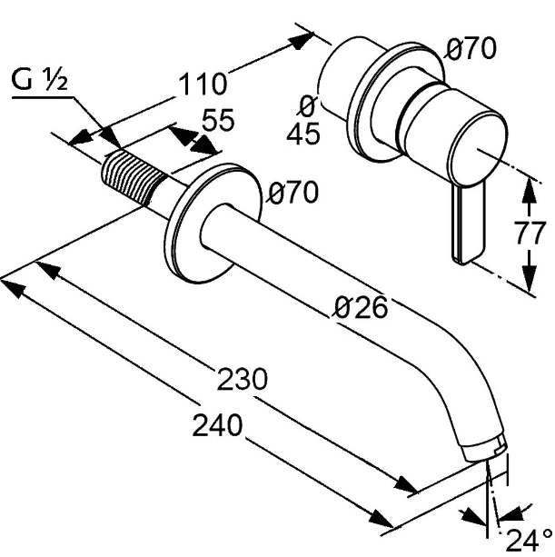 Смеситель для раковины Kludi Zenta 382450575