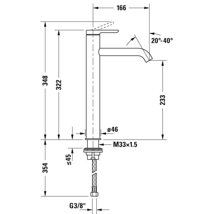 Смеситель для раковины Duravit С.1 C11040002010