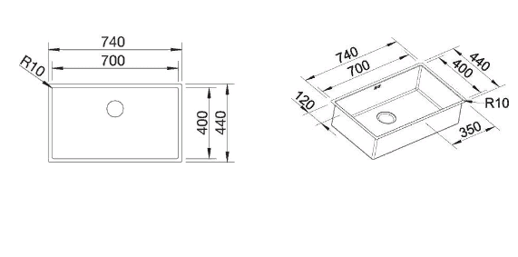 Мойка кухонная Blanco Claron 700-U 521581 74х44