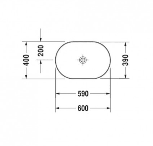 Раковина накладная Duravit Luv 0379602300 60 см