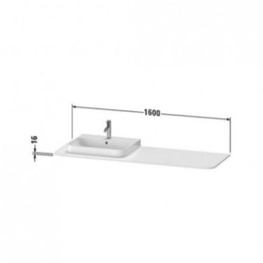 Столешница Duravit Happy D.2 Plus DX HP031HR2222 160x55