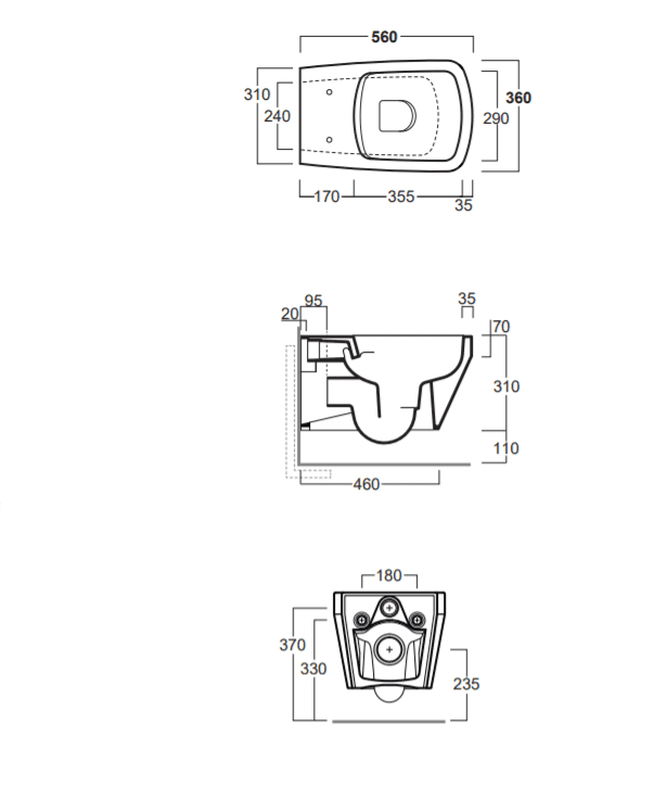 Унитаз подвесной Simas Baden Baden BB18bi 56x36