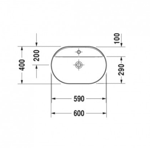 Раковина накладная Duravit Luv 0380600000 60 см