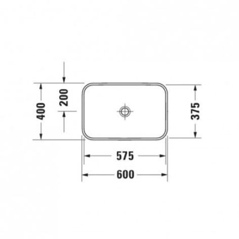 Раковина накладная Duravit Happy D.2 Plus 2359600000 60x40