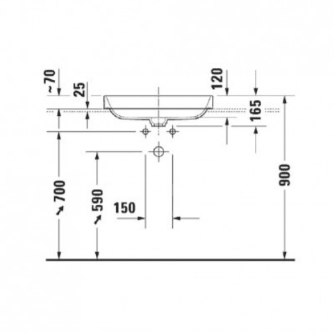 Раковина накладная Duravit Happy D.2 Plus 2359600000 60x40