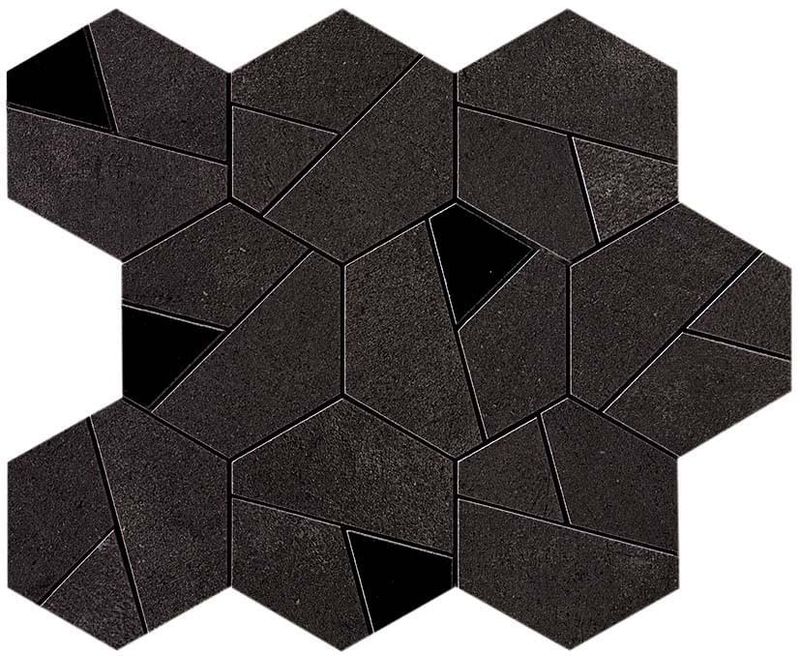 Мозаика Atlas Concorde Boost Tarmac Mosaico Hex Black AN7B 25х28.5