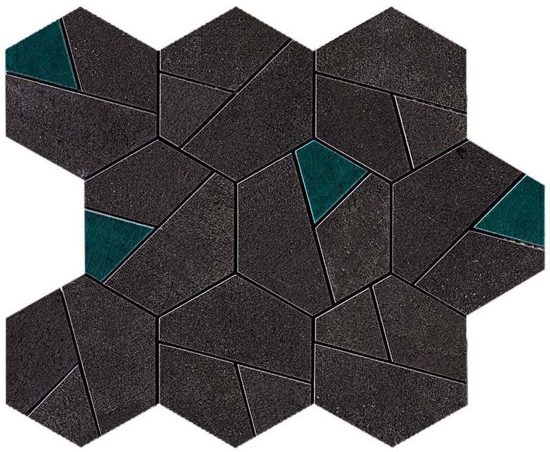 Мозаика Atlas Concorde Boost Tarmac Mosaico Hex Jade AN7A 25х28.5