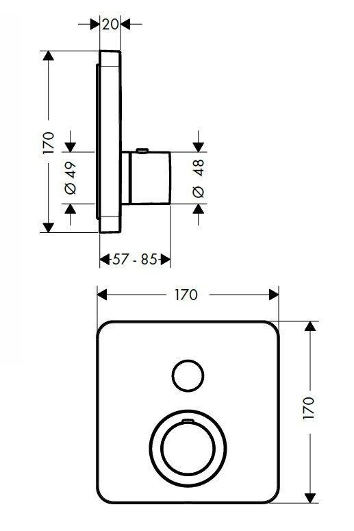 Термостат для душа Axor ShowerSelect 36705000