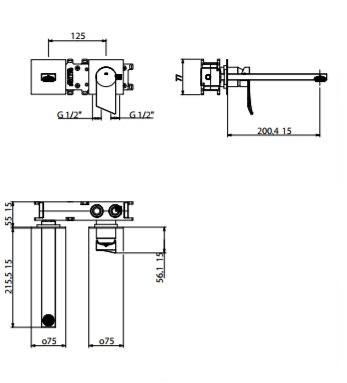 Смеситель для раковины Gattoni Soffio 8139/81C0cr