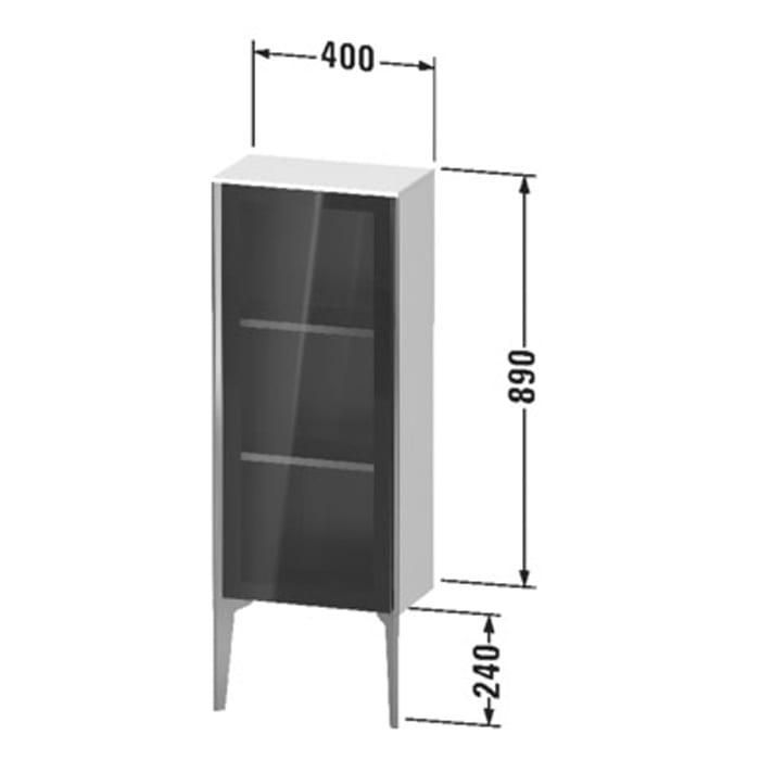 Шкаф подвесной Duravit XViu XV1360LB122 89x40x24