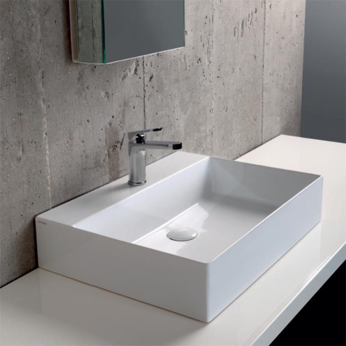 Раковина подвесная/накладная Azzurra Elegance Squared ELLP060450QMBI/(EQA60M bi)*1 60х45