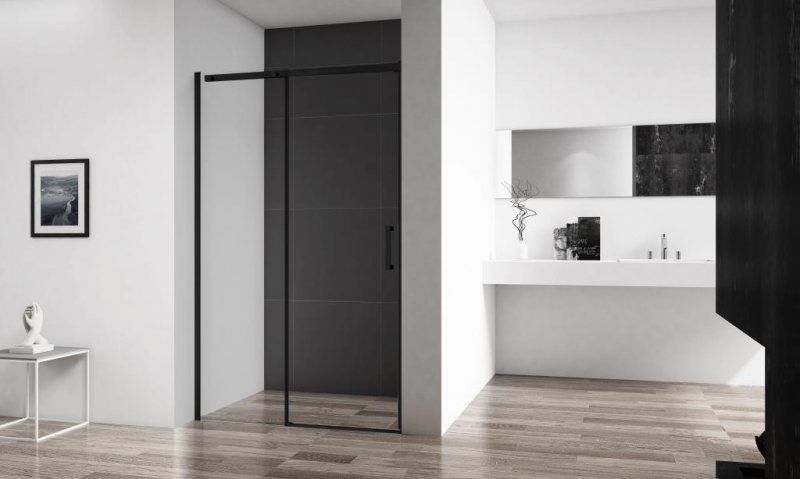 Душевая дверь в нишу BelBagno Acqua ACQUA-BF-1-120-C-NERO 120x195