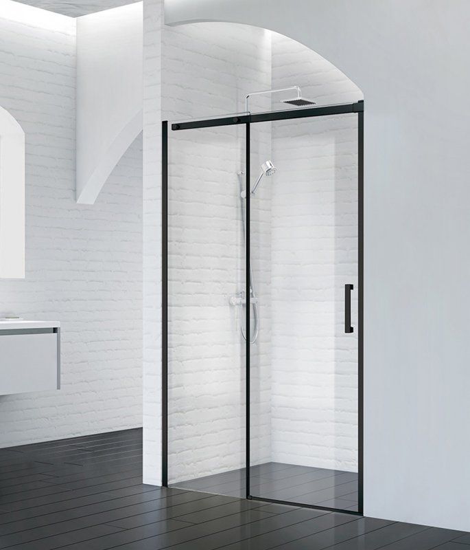 Душевая дверь в нишу BelBagno Acqua ACQUA-BF-1-150-C-NERO 150x195