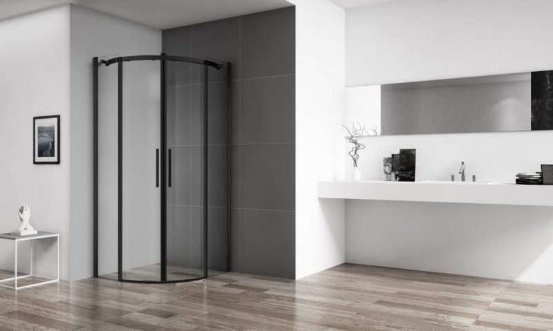 Душевой уголок BelBagno Acqua ACQUA-R-2-100-C-NERO 100x100