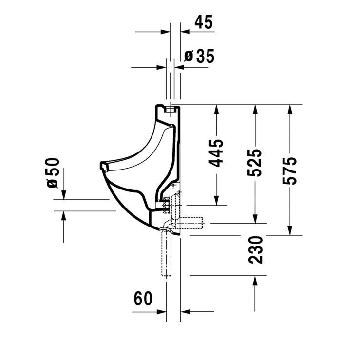 Писсуар Duravit Starck 3 0822350000 33x35