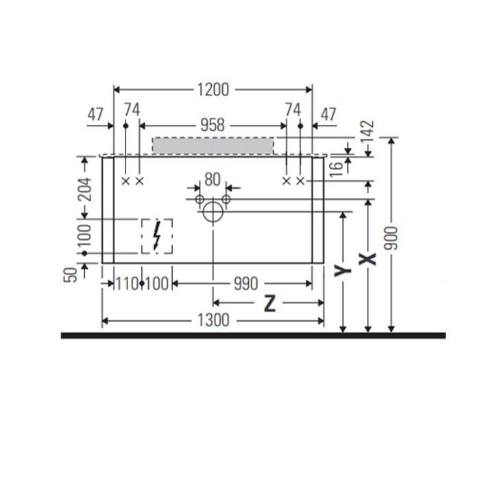 Тумба подвесная Duravit Happy D.2 Plus HP496209292 130x55