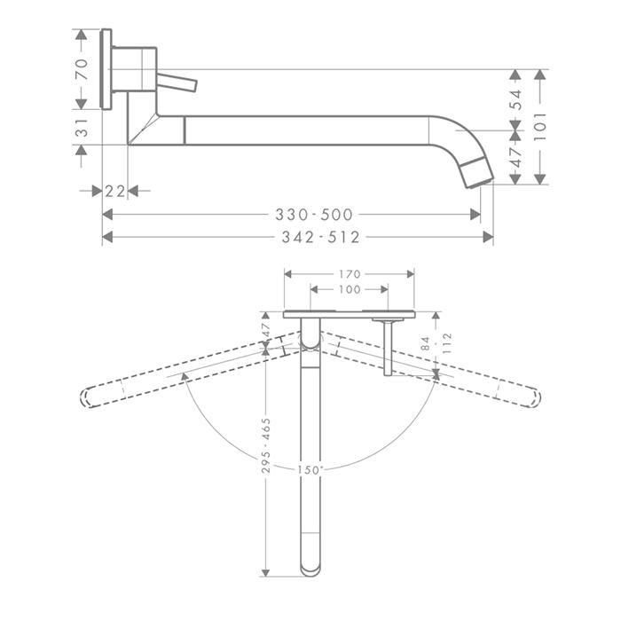 Смеситель для кухни Axor Uno 38815800