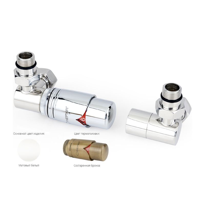 Матовый белый-состаренная бронза