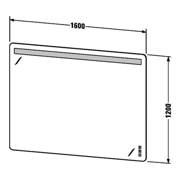 Зеркало с подсветкой Duravit Luv LU976500000 120x160