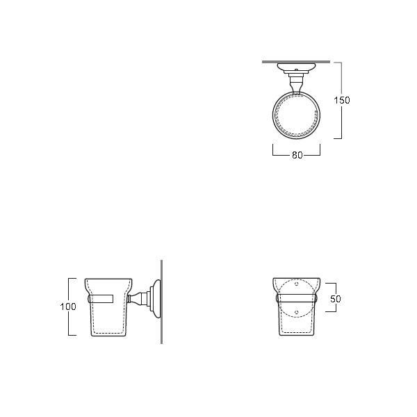 Стакан подвесной Simas Accessori Victoria 260203br