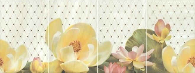 Панно Kerama Marazzi Летний Сад Фисташковый  HGD/C56/4x/8261 30Х80