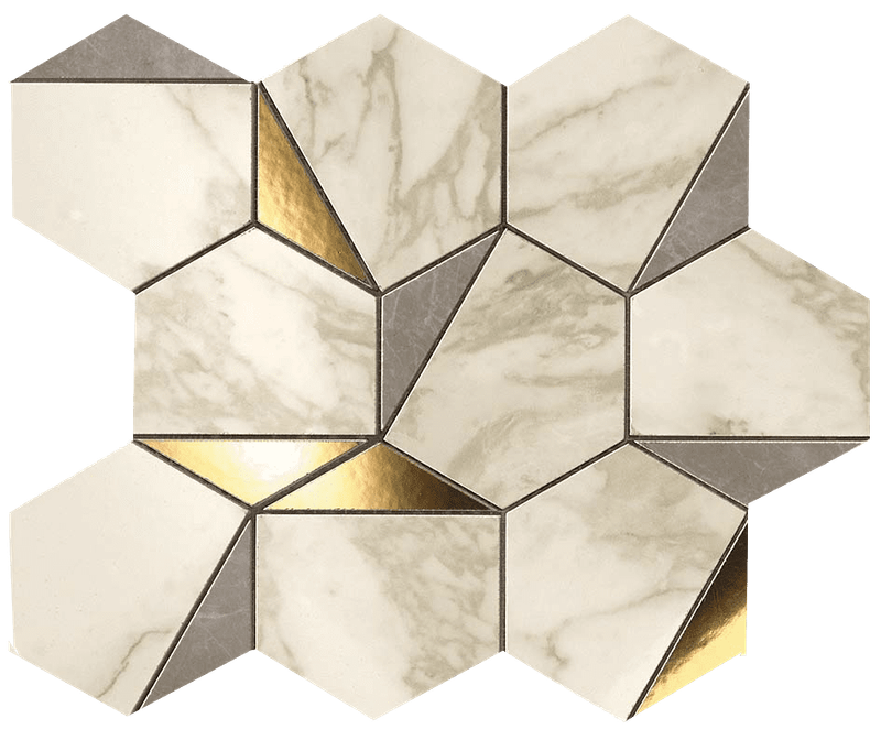 Декор Atlas Concorde Marvel Edge Gold Hex Gris-Calacatta 9EHG 25.1x29