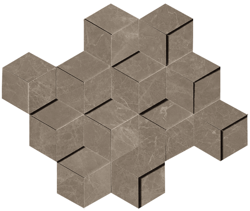 Мозаика Atlas Concorde  Marvel Edge Marvel Gris Supreme Mosaico 3D 30.5x26.4