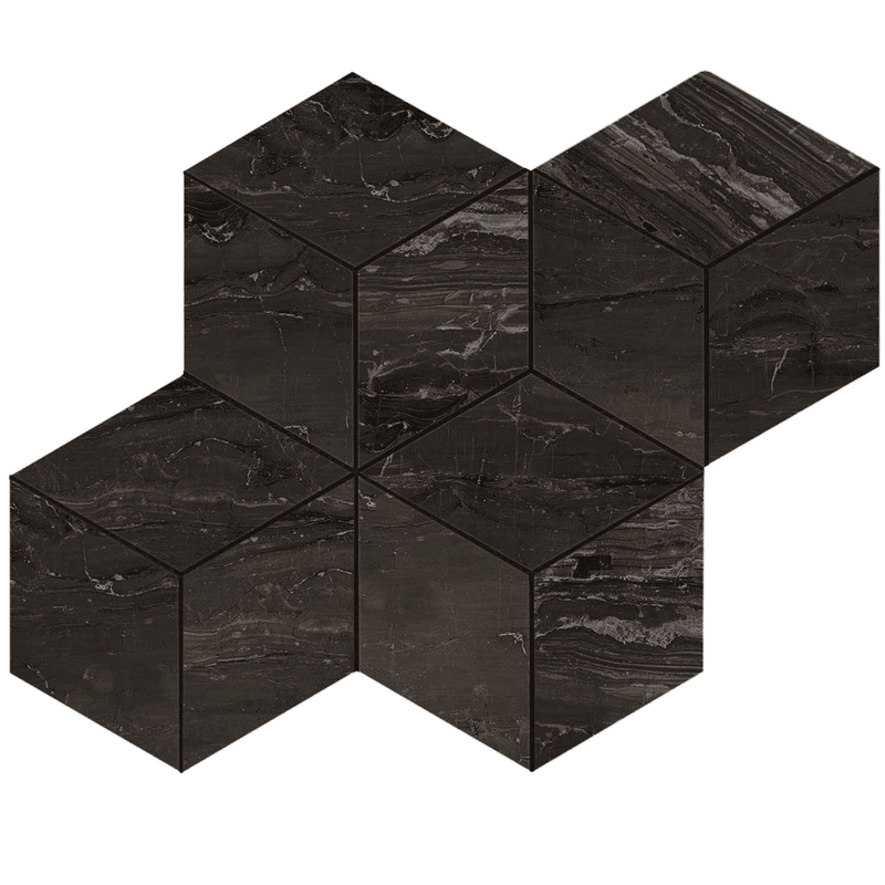 Мозаика Atlas Concorde Marvel Edge Absolute Brown Mos. Esagono Lap. AEPL 30x35