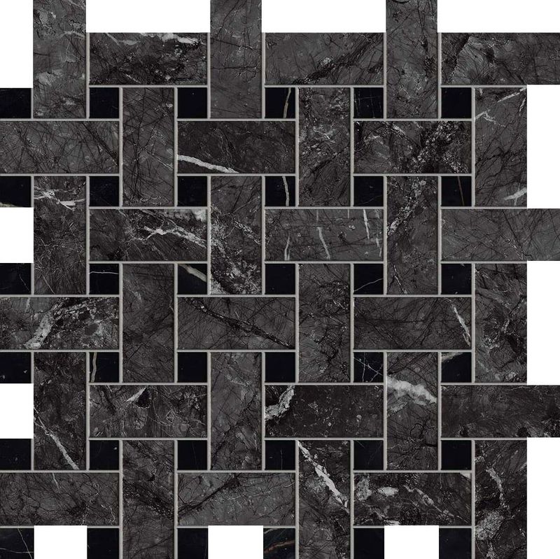 Мозаика Atlas Concorde Marvel Dream Grigio Intenso Basket Weave Matt AOVK 30,5x30,5