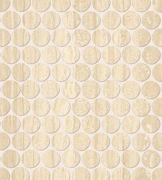 Мозаика FAP Ceramice Roma Travertino Round Mosaico fLTT 29.5x32.5