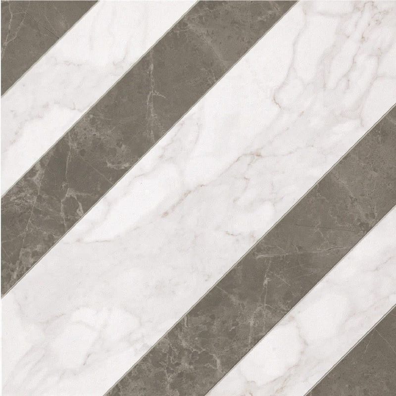 Декор FAP Ceramice Roma Righe Calacatta Imperiale Grafite Matt Inserto fLZH 60x60