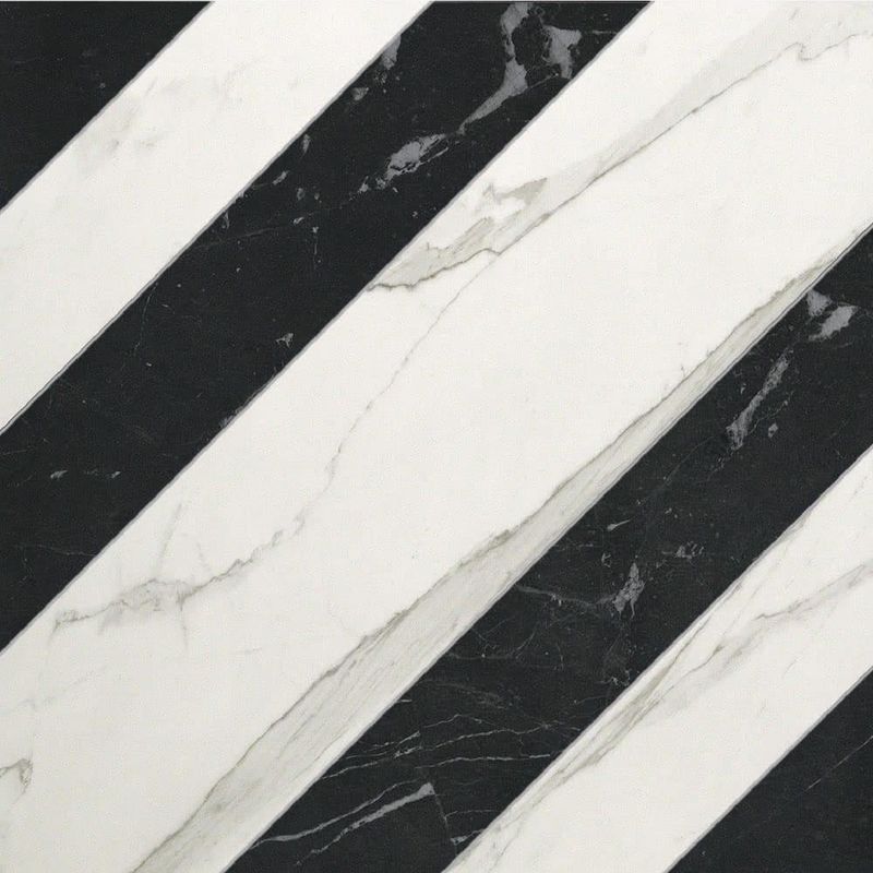 Декор FAP Ceramice Roma Righe Statuario Grafite Matt Inserto fLZJ 60x60