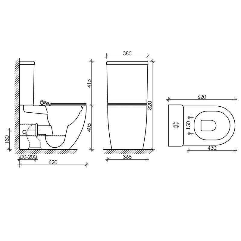 Бачок для унитаза Ceramica Nova Metropol CN4001-TMB 41.5х38.5 (черный матовый) 