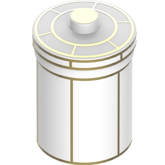 Банка фарфоровая с крышкой Ithaque decor or A7A-A02-4611 (белый, золотой)