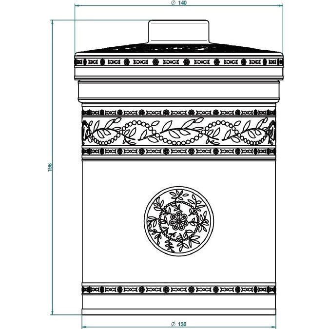 Банка фарфоровая с крышкой настольная Marquise platinum decor A7G-A02-4611 (белый, платина)