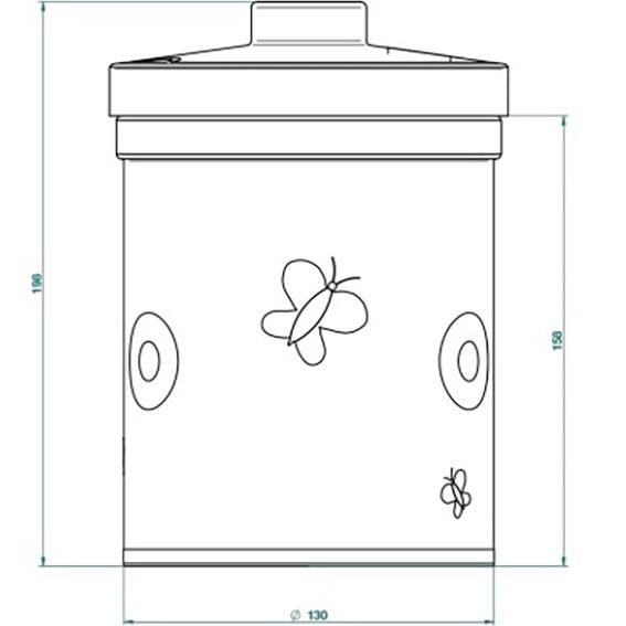 Банка фарфоровая с крышкой настольная THG Capucine Vert Decor Platine A7E-A02-4611 (платина, зеленый, белый)
