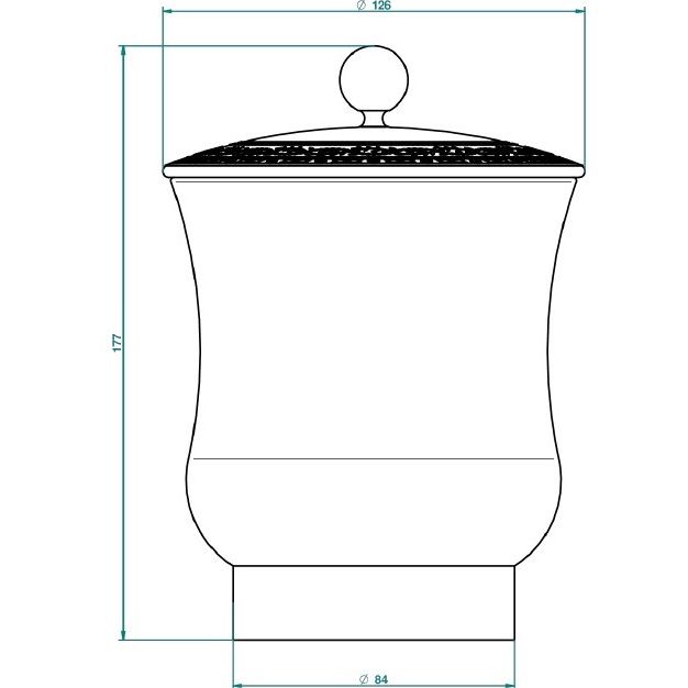 Банка лакированная с фарфоровой крышкой Marquise platinum decor A7G-A02-4621 (белый, платина)
