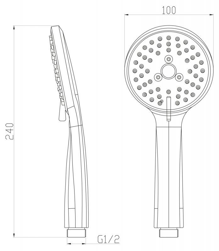 Ручной душ BelBagno Nova BB-D1C4