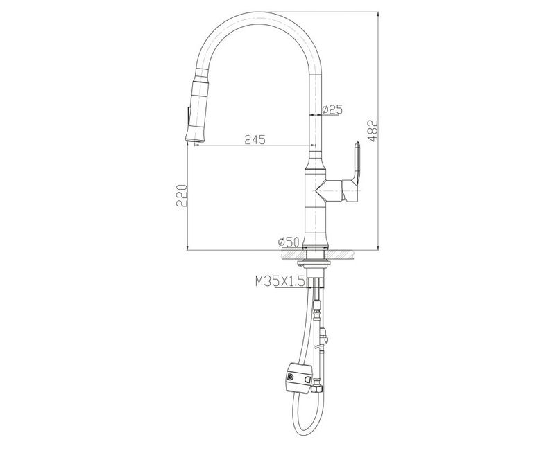 Смеситель для кухни BelBagno BB-LAM38-IN