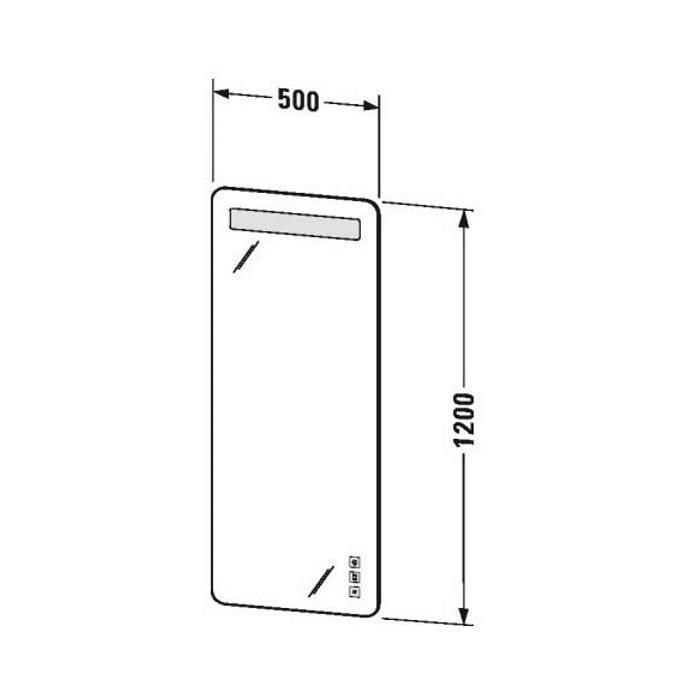 Зеркало с подсветкой Duravit Luv LU976300000 50x120