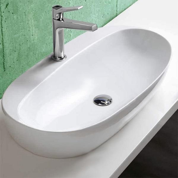 Раковина накладная Azzurra Elegance Circle ELLA070420C0BI/(ECI70 bi)*0 70х42