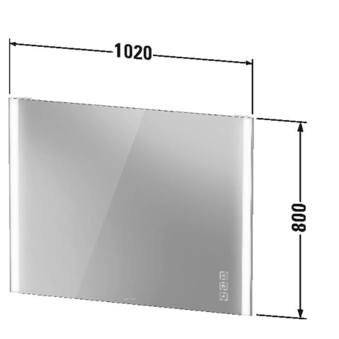 Зеркало с подсветкой Duravit XViu XV70430B1B1 80x102