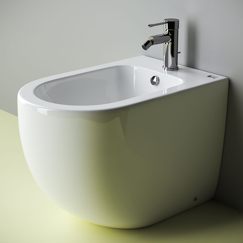Биде напольное Ceramica Nova Metropol CN4005 57х36 с креплением (белый)
