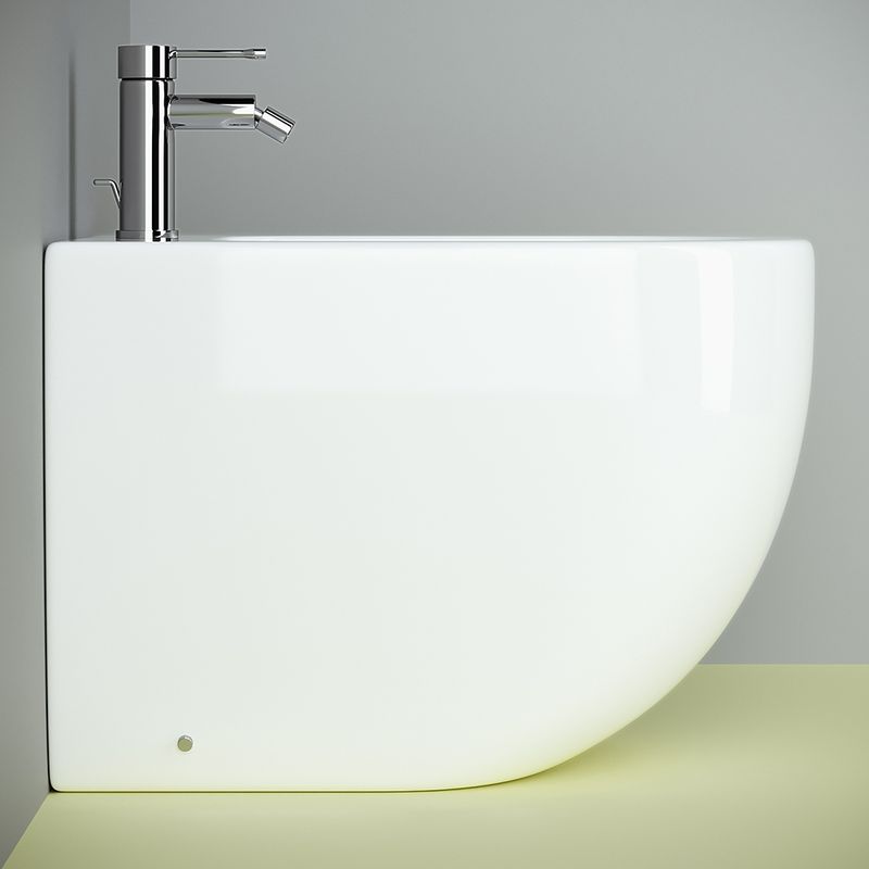 Биде напольное Ceramica Nova Metropol CN4005 57х36 с креплением (белый)